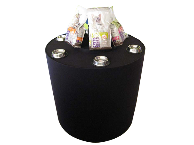 Round Plinth with Black Fabric Coating