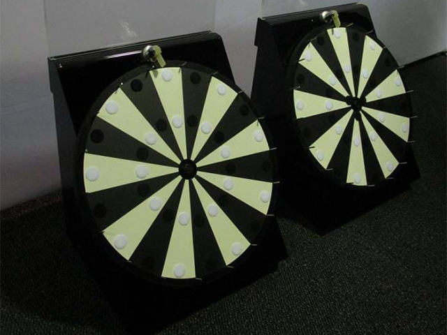Prize Wheels with Interchangeable Header Graphics
