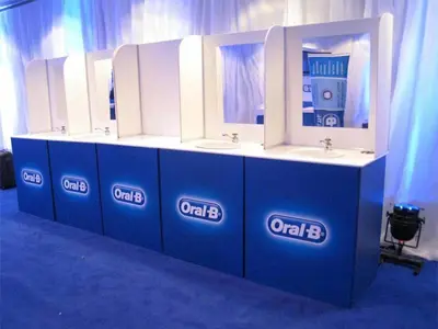 Portable Brushing Booths with Sinks