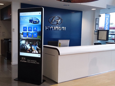 Interactive Digital Kiosk 50 Inch Reception