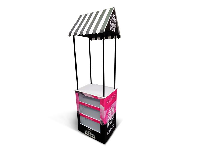 Custom canopies can be added to any Presenter table