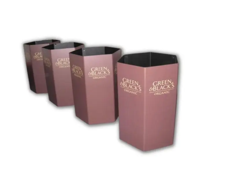 Hexagonal dump bins