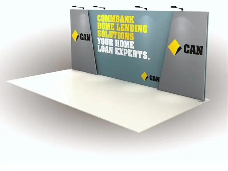 Standard size 6m backdrop with spotlights