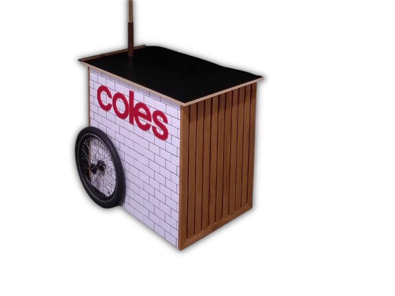 Bespoke design for Coles to match their in-store theme - Displays2Go