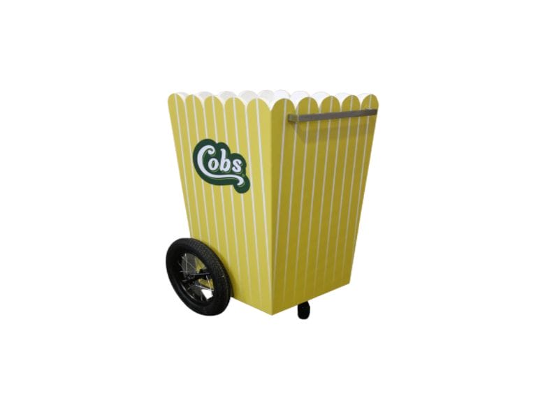 Tapered side trolley to resemble a popcorn box - Displays2Go