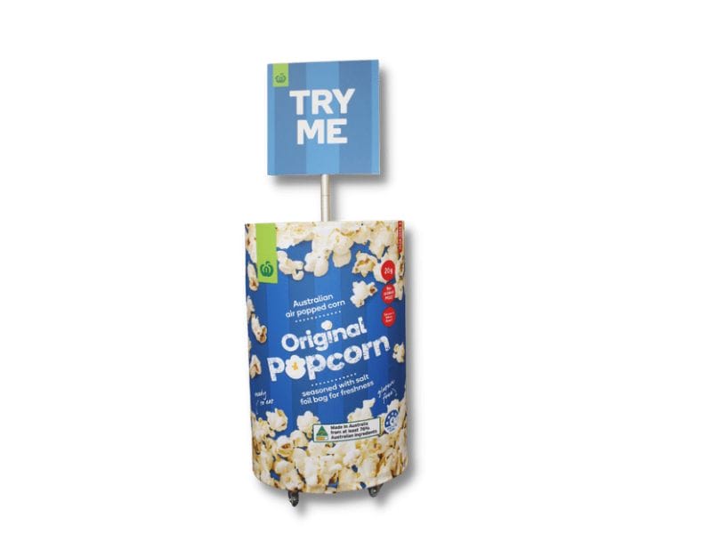 Portable Display Bins: Popcorn Tasting Trolley