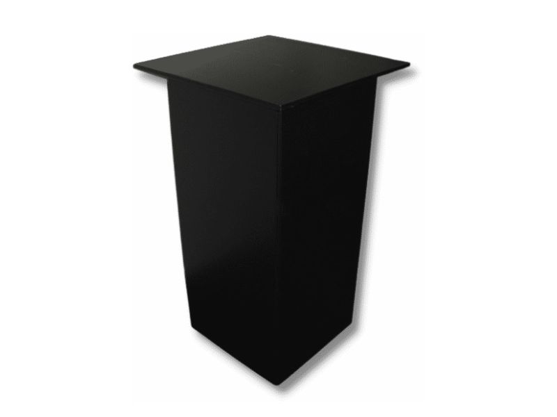 Black portable plinth with overhang top - Displays2Go