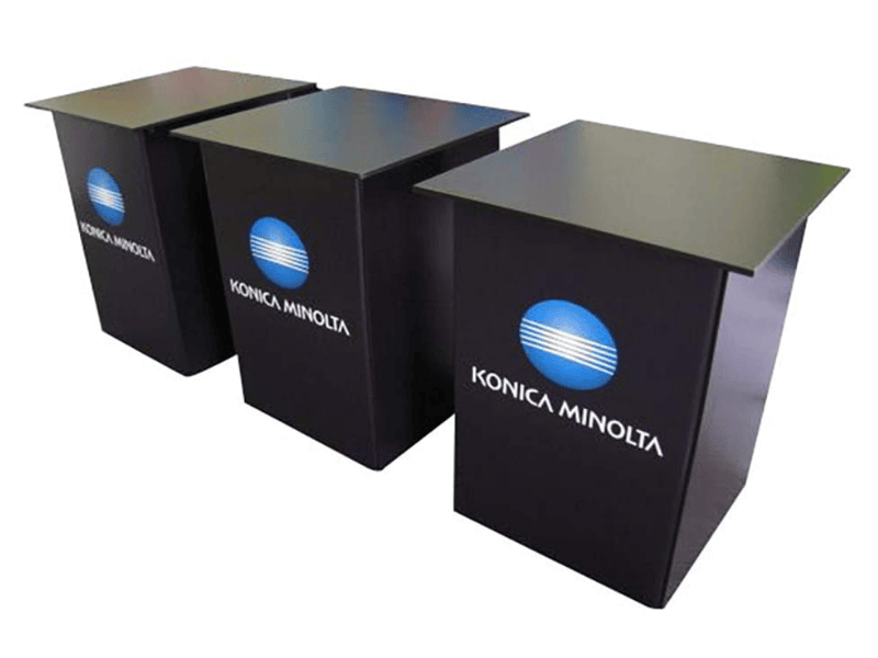 Overhang tops and logo prints are simple and effective additions - Displays2Go