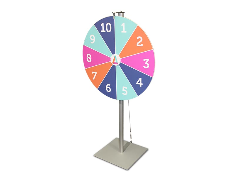 Prize wheel 1.5m high with 800mm diameter wheel - Displays2Go