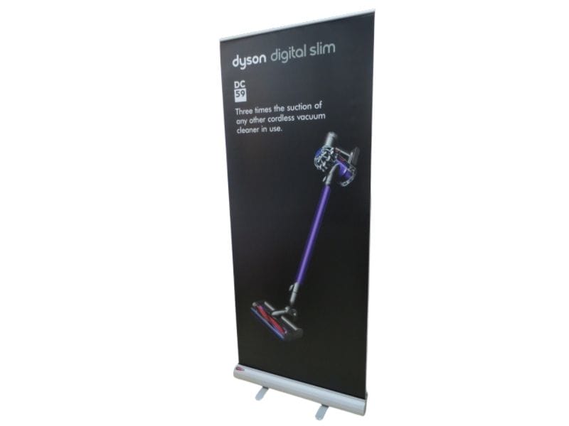 850mm wide Quickscreen exhibition banner for Dyson - Displays2Go