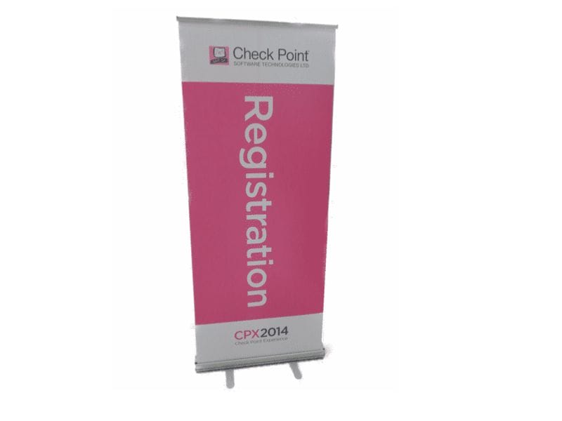 Recycled pull-up banner stands are available in all sorts of colours, shapes and sizes - Displays2Go