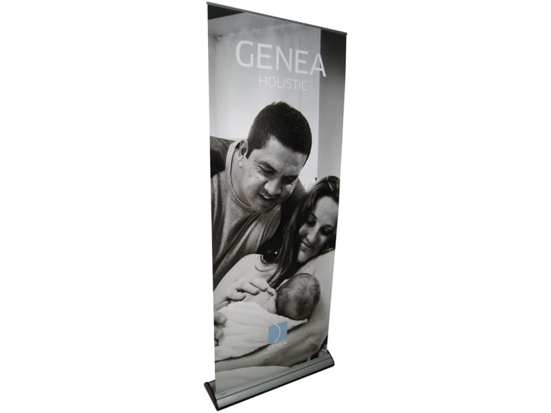 Recycled pull-up banner stands are available in all sorts of colours, shapes and sizes - Displays2Go