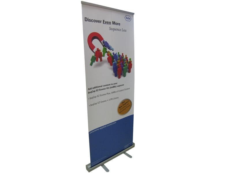 Recycled pull-up banner stands are available in all sorts of colours, shapes and sizes - Displays2Go