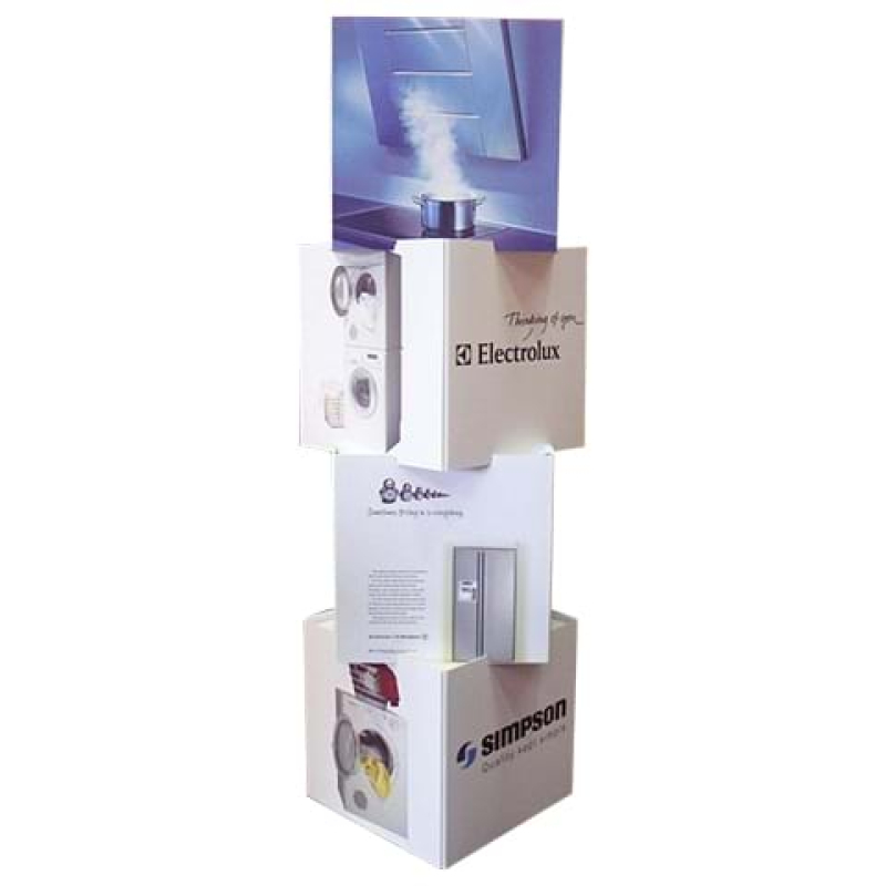 Stacked corflute display boxes - Displays2Go.com.au