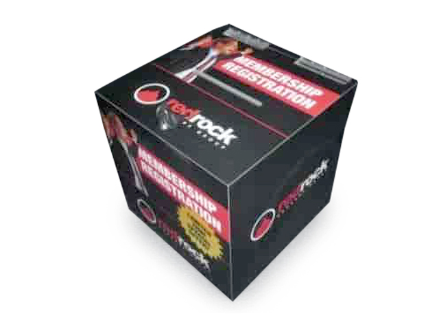 Cube Shape Acrylic Entry Box with Graphics