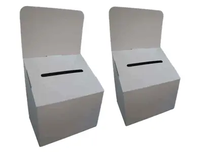 Medium Cardboard Entry Box White