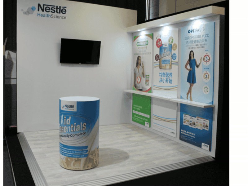 Vinyl flooring in expo booth