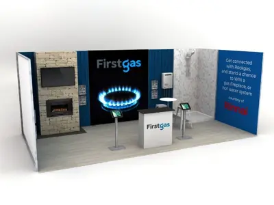 6m x 3m Exhibition Stand First Gas