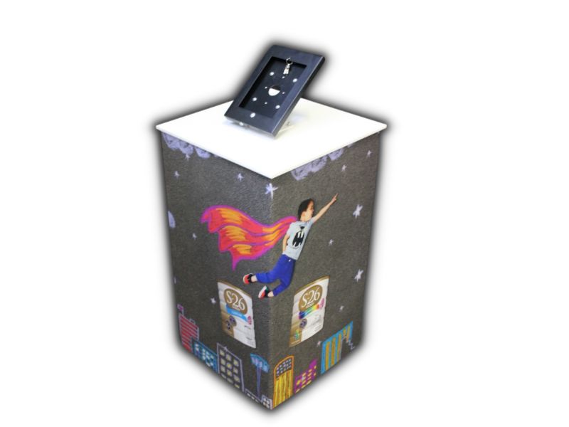 Pedestal with iPad