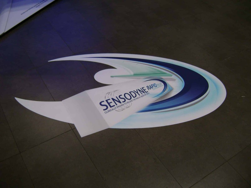 Profile-cut adhesive flooring