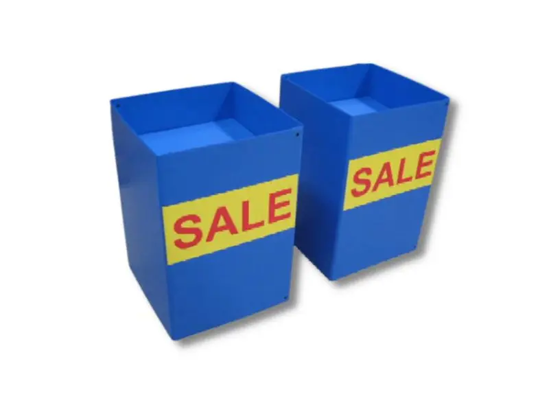 Dump bin blue square
