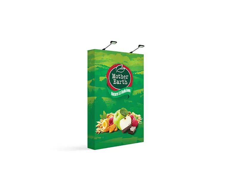 Straight pop-up stand in 1.5m width with spotlights