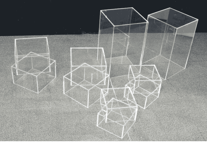 acrylic display cubes custom size