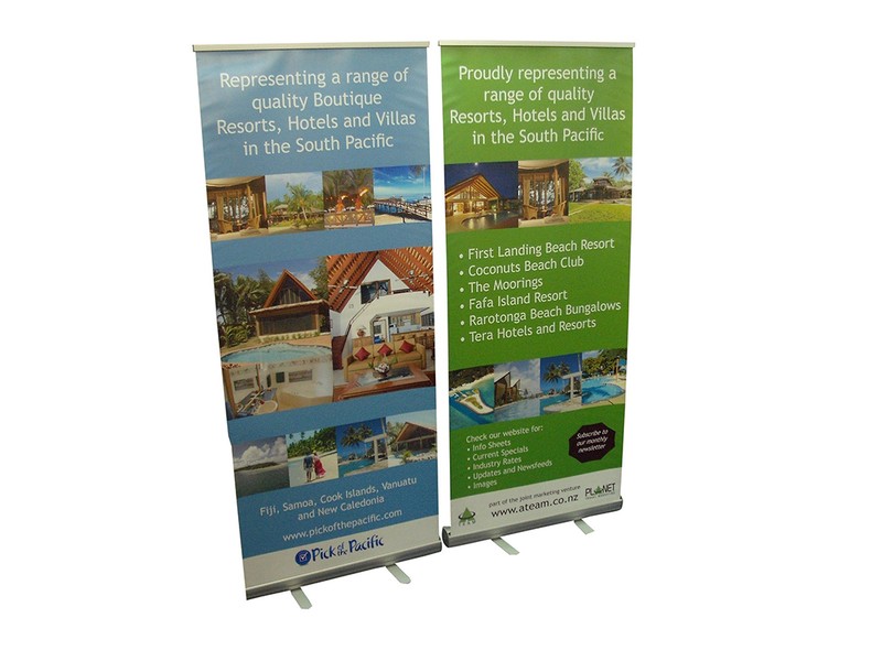 850mm wide Quickscreen exhibition banners