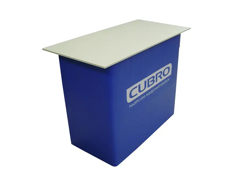 Most popular: white table top and interchangeable graphic wrap