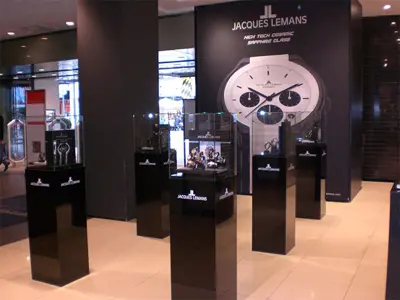 Black Acrylic Plinths with Showcase