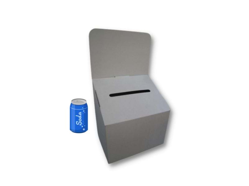 Medium white cardboard entry box