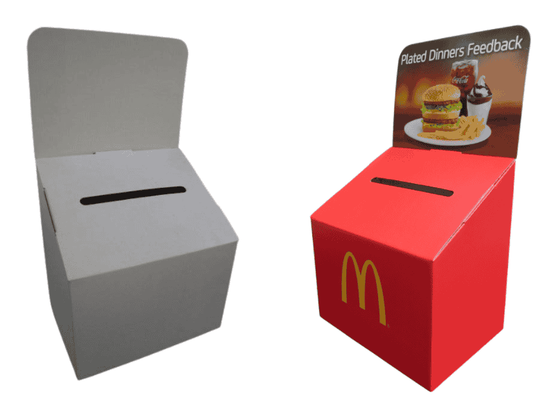 Medium size entry box with and without printing