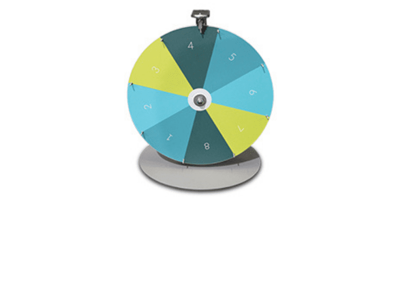 Custom prize wheel design with 8 segments