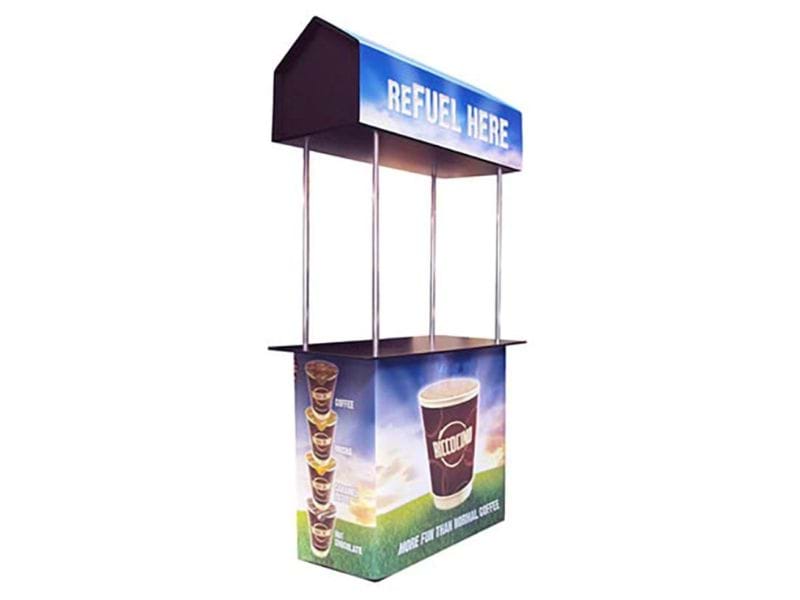 Coffee cart with branding