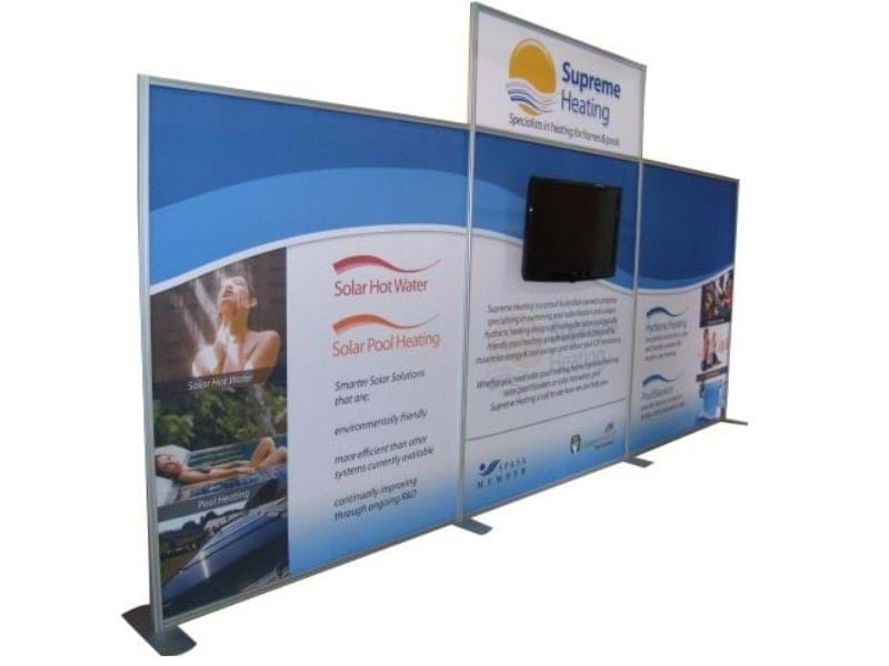 9m wide wall with built-in TV and extra header panel