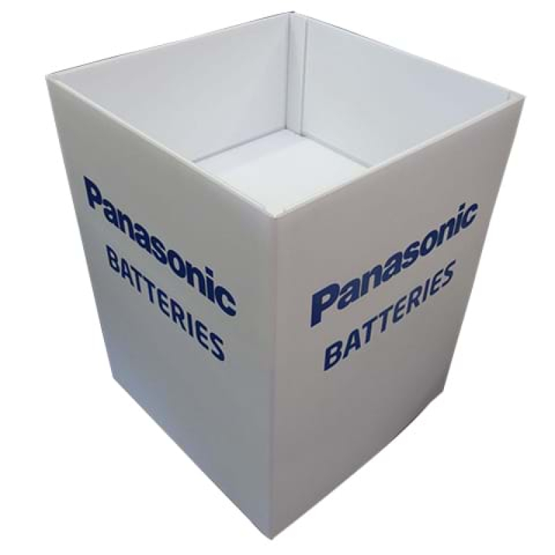 Battery display bin for hardware stores