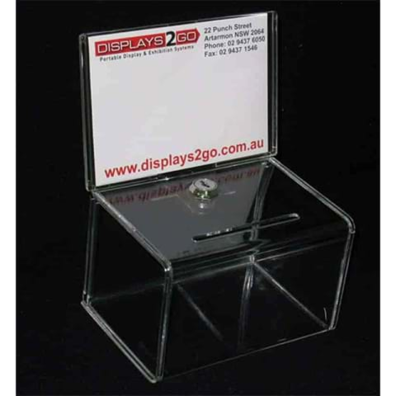 Clear acrylic entry box