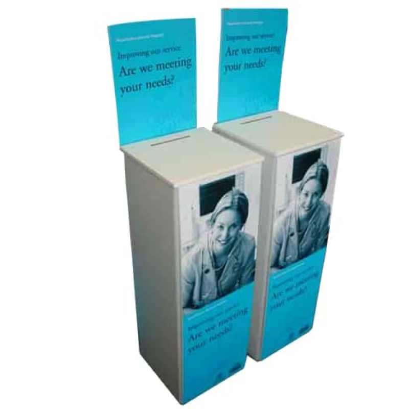 Free standing suggestion boxes