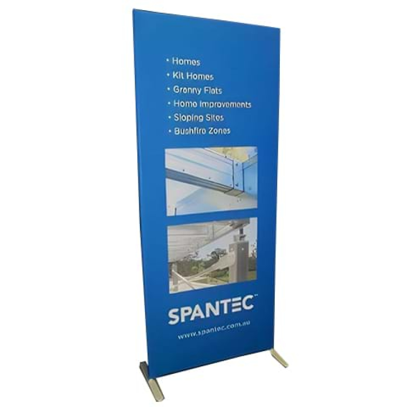 The clean lines of this display look so much better than a traditional pull up banner