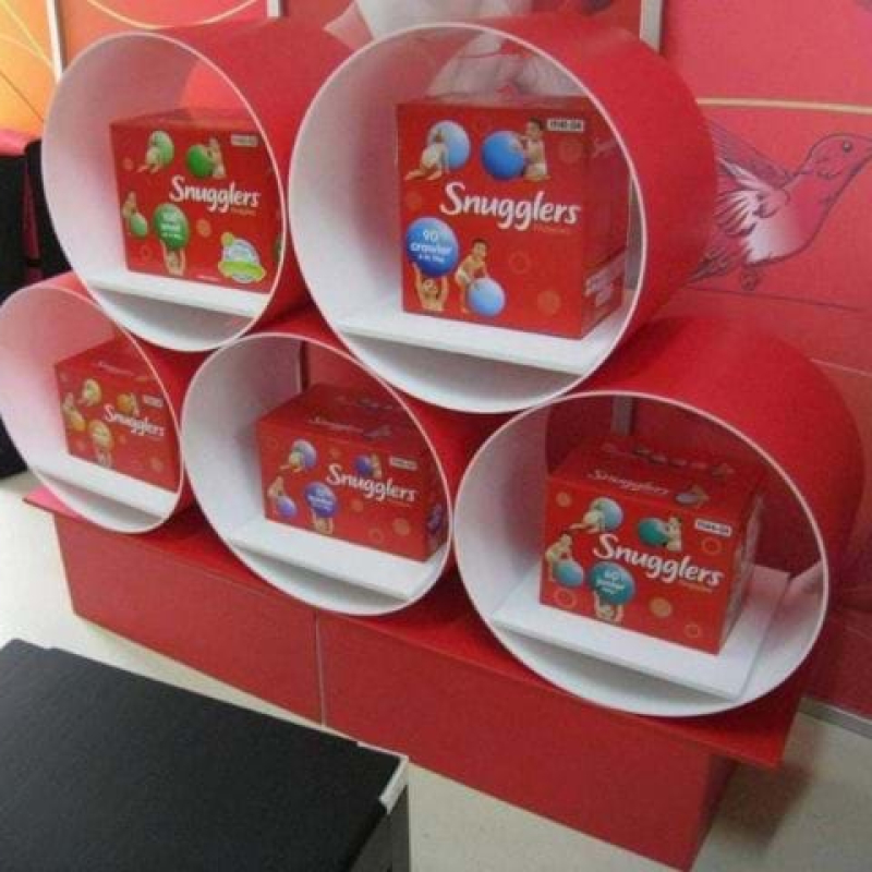 Custom exhibition display for nappy brand