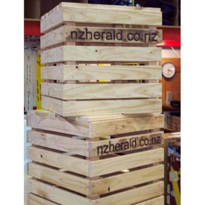Faux crates made from polypropylene so they can fold flat