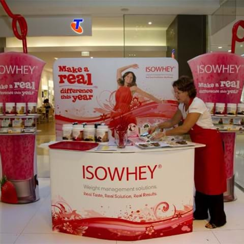 Isowhey shopping centre display