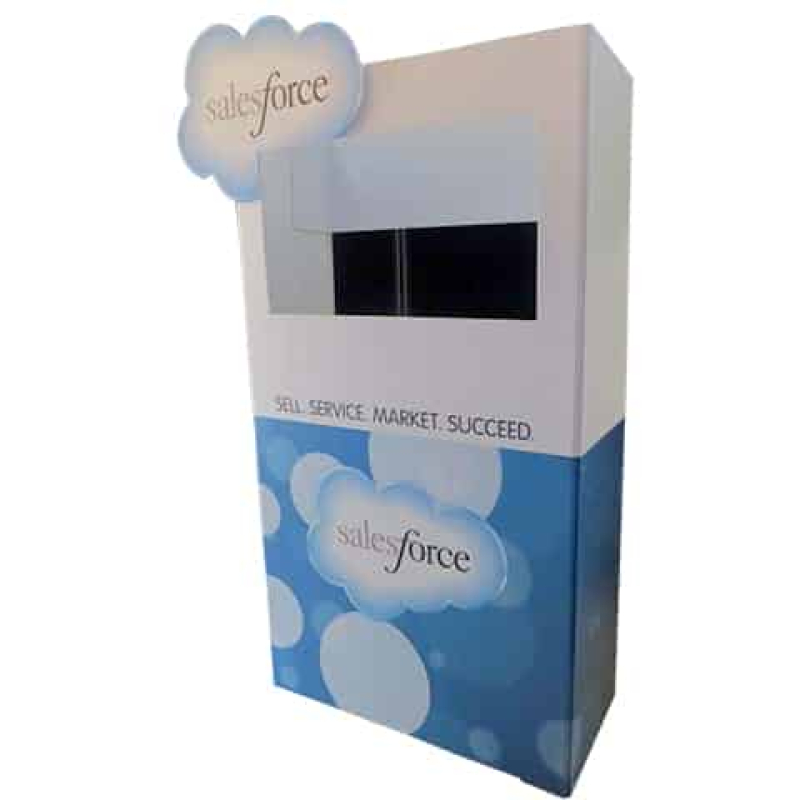 Branded stand with touch screen