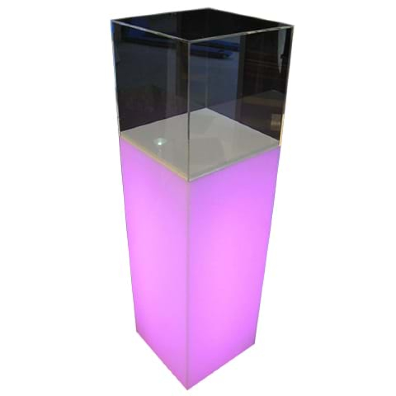 Perspex plinth with internal lighting