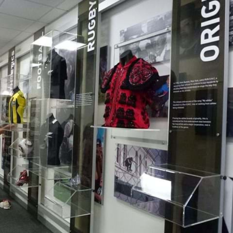 Acrylic displays in sports museum