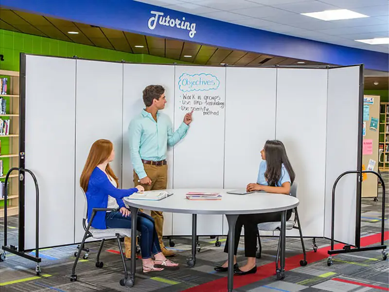 Screenflex with a whiteboard surface