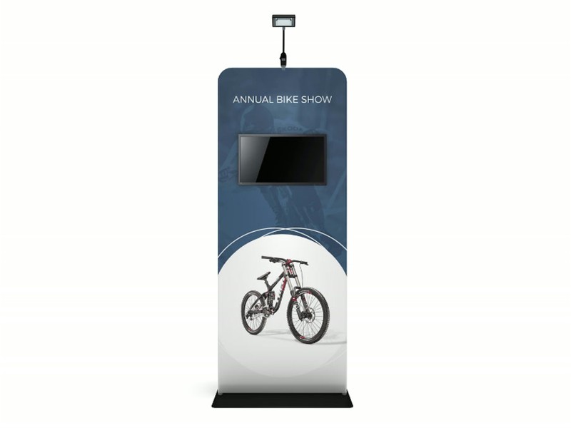 Monitors and TVs can be mounted into the Blade Stand